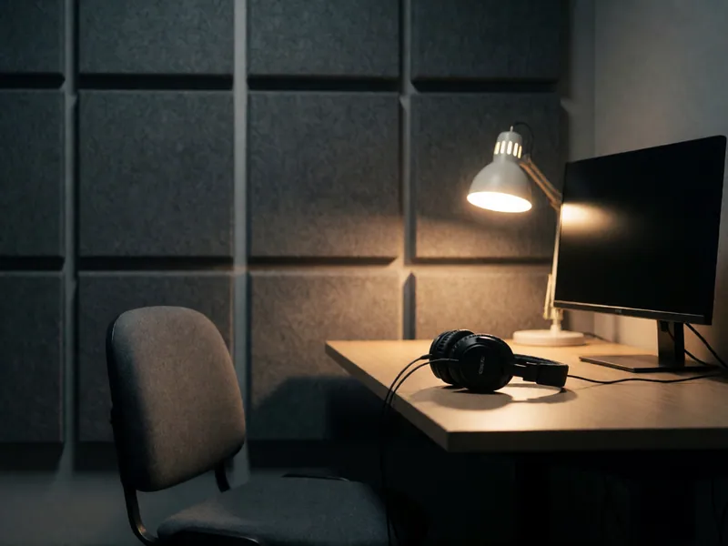 The interpreting booth, empty