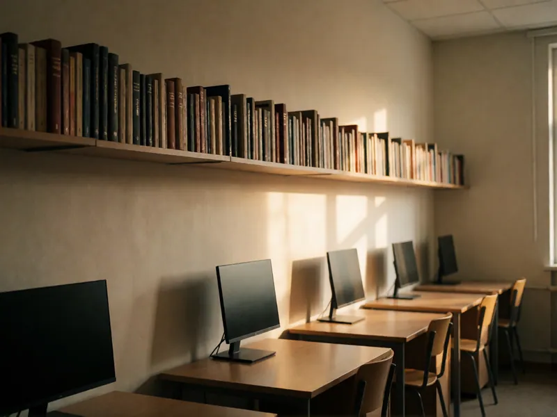The translators' room, empty
